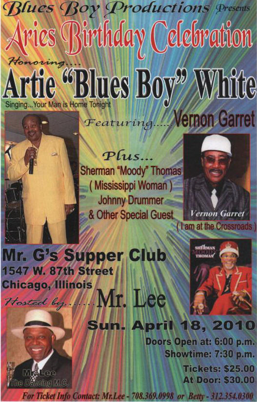Aries Birthday Celebration featuring Artie "Blues Boy" White!